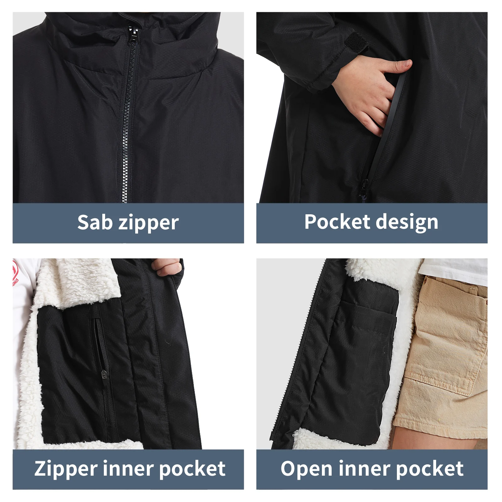 Bata cambiadora impermeable para niños, manta portátil esponjosa, suave y cálida Sudadera con capucha de toalla, Poncho de Surf para nadar de 5 a 12 años
