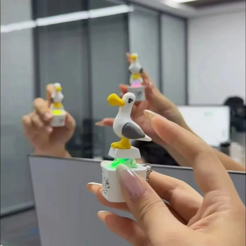 1/10 unidades Llavero Recargable con Sonido de Aves (Gaviota), Botón de Voz, Creativo y Bonito, con Sonido de Descompresión