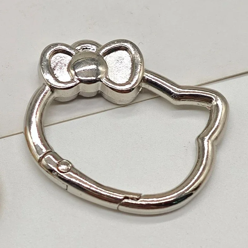 Llavero de metal Kawaii con diseño de gato, hebillas de resorte, accesorios DIY, mosquetón abrible, cierre para llavero, clips para bolsos, gancho a presión, regalos