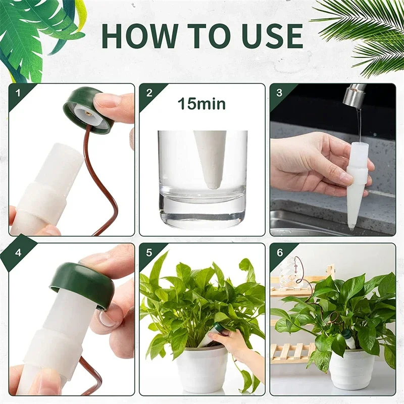 Dispositivo de riego automático para plantas, estaca de estaca de riego automático, riego por goteo automático, gotero de agua de liberación lenta para plantas vertidas