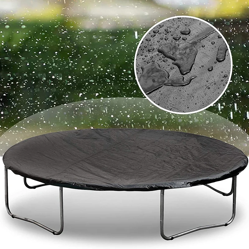 Cubierta para Trampolín de 6 a 16 Pies. Cubierta Protectora Redonda para Trampolín, Protección Contra Nieve y Sol para Exteriores
