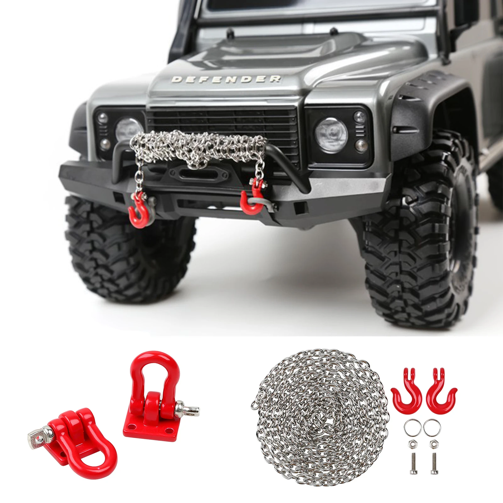 RS RC remolque gancho de remolque accesorios de Metal actualización para 1:10 coche trepador de control remoto Redcat Gen8 VS4-10 Axial SCX10 90046 AXI03007 Capra