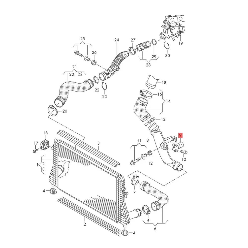 Sensor de presión MAP 038906051 D para VW Jetta Golf MK5 MK6 Passat Audi A3 A4 A6 S3 TT Skoda Seat 038 906 051D 0261230073