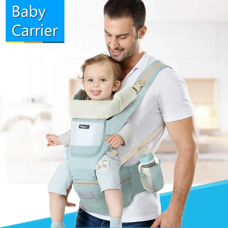 Portabebés ergonómico para bebé, portabebés para asiento de cadera, cardón frontal, portabebés ergonómico de canguro para viaje de bebé