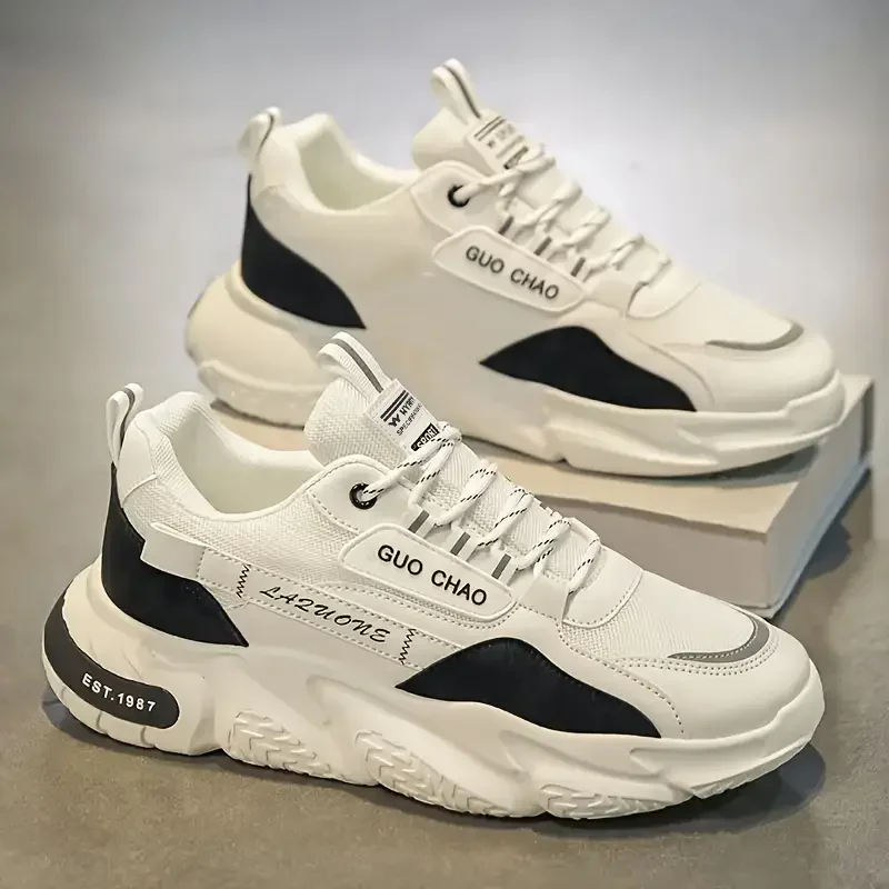 Zapatillas Deportivas Casuales Retro para Hombre: Cómodas y Antideslizantes con Cordones y Estilo Slip-On para Actividades al Aire Libre - Ideales para Primavera/Verano