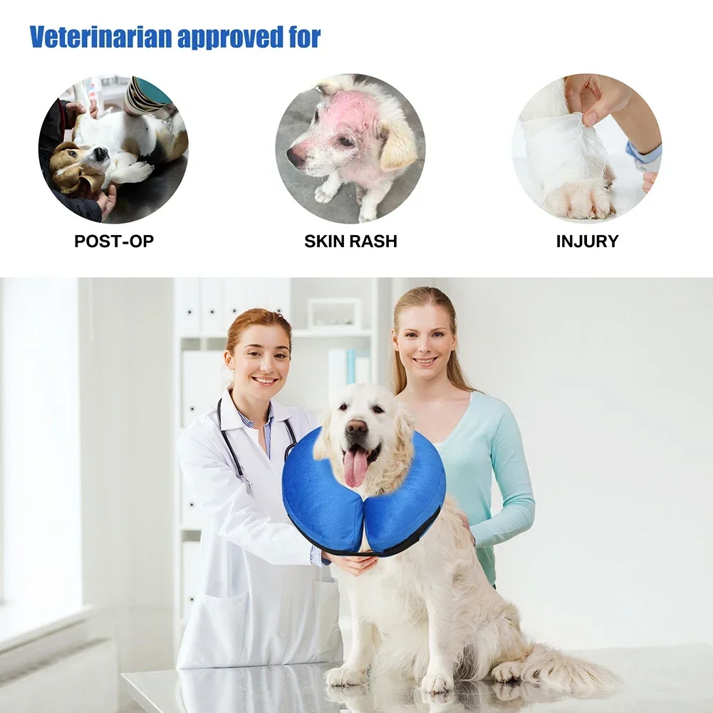 Conos para perros después de la cirugía, Collar protector inflable para perros, Collar de recuperación para mascotas, cono suave para mascotas para perros pequeños, medianos o grandes, gatos