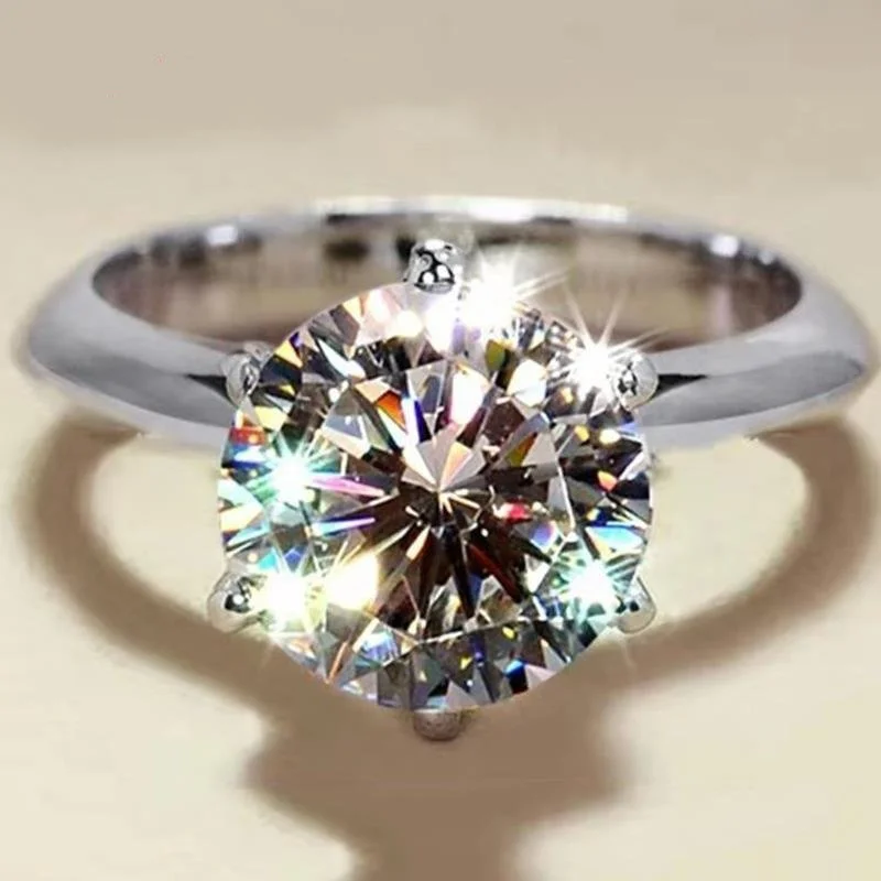 Anillo de moissanita con certificación GRA VVS1, anillo solitario de diamante de laboratorio para mujer, promesa de compromiso, joyería de boda