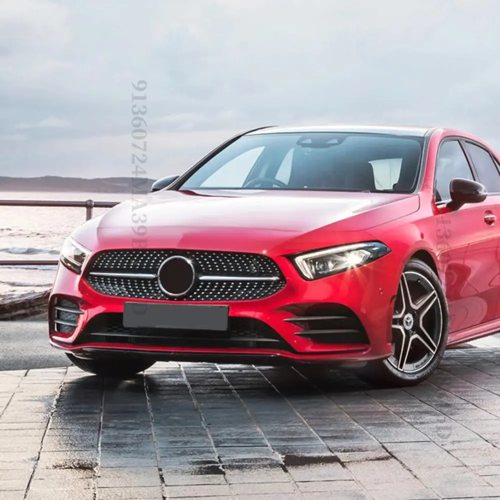 Parrilla delantera GT Diamond, parrilla de parachoques de carreras para Mercedes W177 Benz A o A35 2019 2020 2021 2022 como A250 A200 A180 A220 Tuning