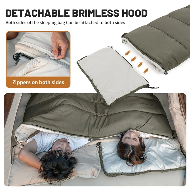 Naturehike-saco de dormir de algodón 2 en 1, saco de dormir para acampar, ultraligero, empalmable, para verano