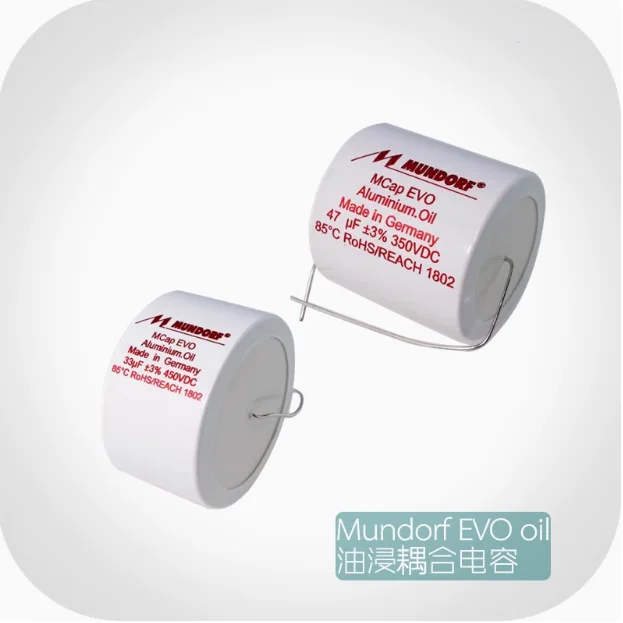 Condensador de audio MUNDORF Mcap EVO Oil 450V importado de Alemania
