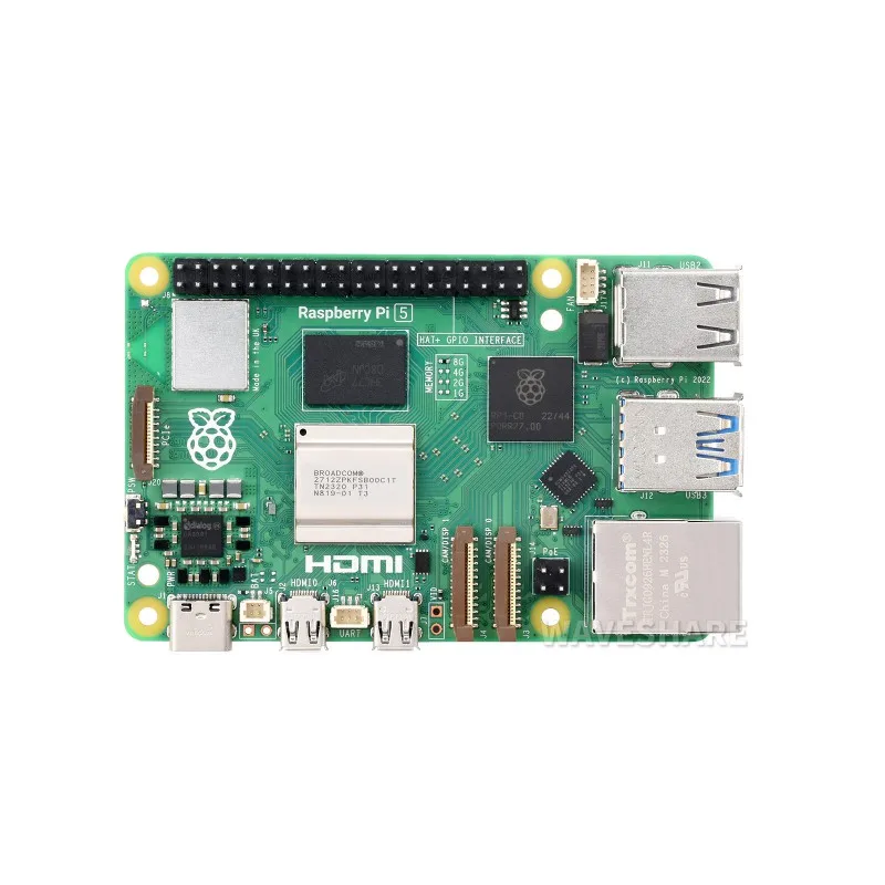 Raspberry Pi 5 de VoltS con opciones de 2GB/4GB/8GB de RAM y procesador BCM2712, CPU Arm Cortex-A76 de cuatro núcleos a 2.4GHz y 64 bits.
