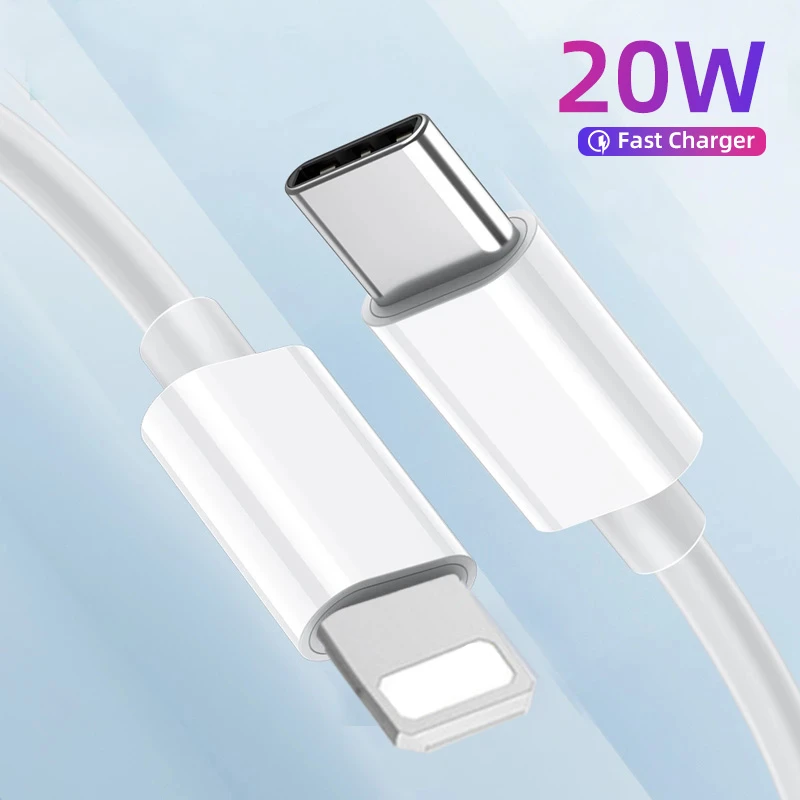 Cargador rápido de 20W para iPhone 13 mini 12 11 pro 14 Pro Max Plus X XR XS USB tipo C accesorios de Cable de carga rápida