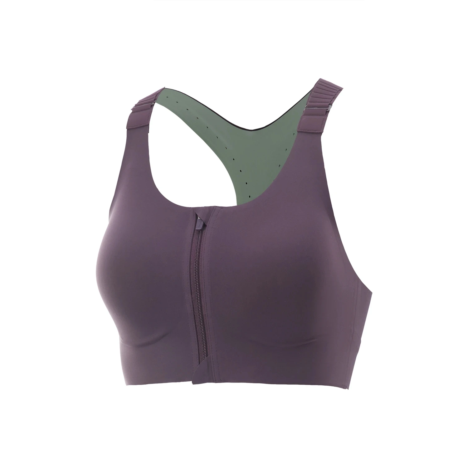 Li-ning-Sujetador deportivo deportivo para mujer, soporte estable, 54% poliéster, 46% elastano, forro cómodo y práctico, sujetadores con cremallera AUBV004