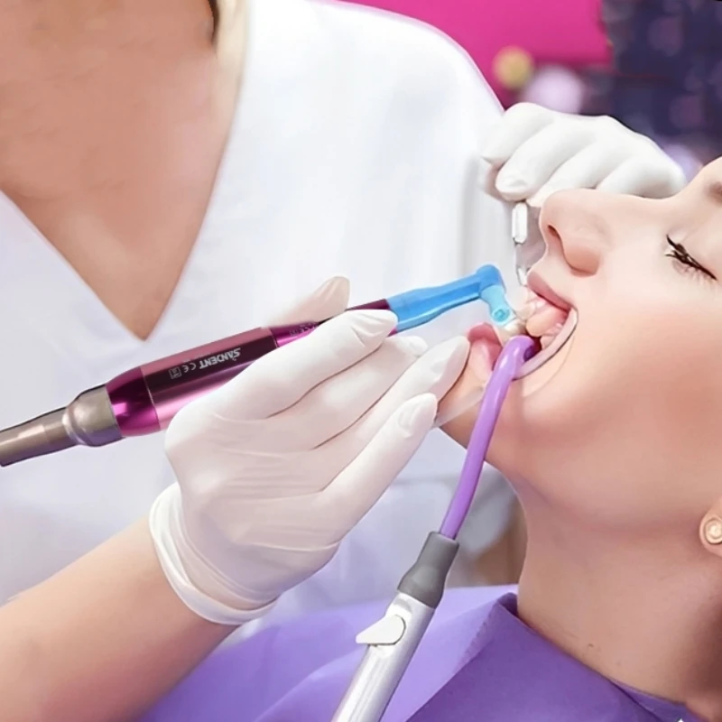 SANDENT Dental 4:1 Pieza de mano de profilaxis e higiene 360 °   Ángulos de Profilaxis Desechables Giratorios de 2/4 Orificios