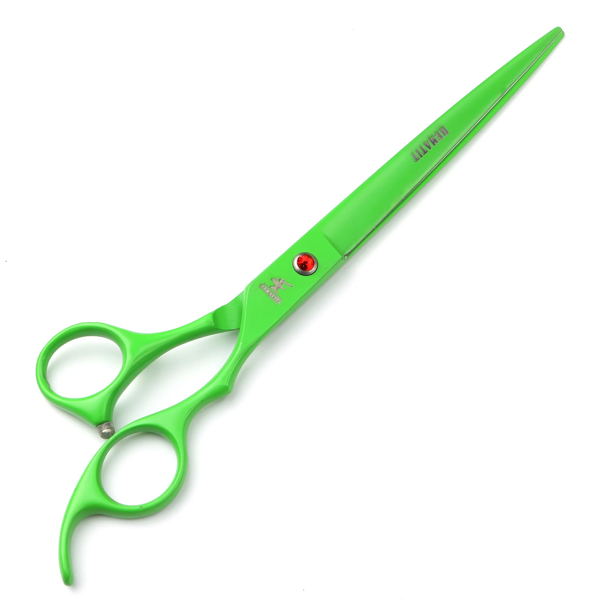 Tijeras de pelo verde de 8 pulgadas, tijeras de corte de peluquero de acero 440C