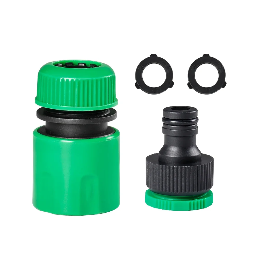 Juego de conectores rápidos para manguera de riego de jardín, adaptador de junta de acoplamiento de manguera hembra/macho de 1/2 "y 3/4", sistema de riego