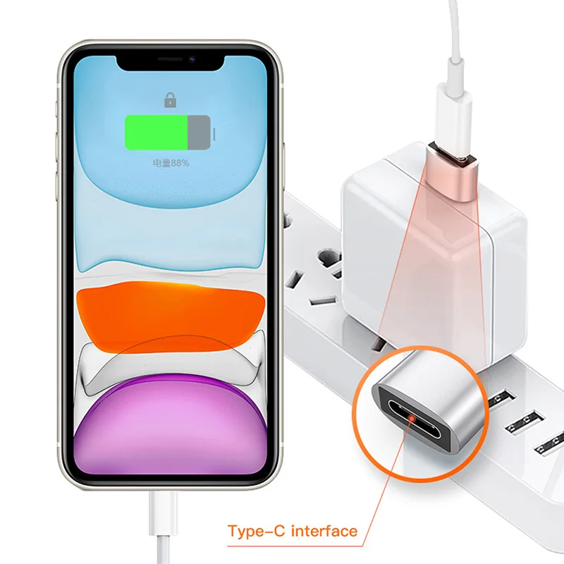 Adaptador USB OTG macho a tipo C hembra, convertidor de Cable tipo C para Nexus 5x6p Oneplus 3 2 USB-C, cargador de datos