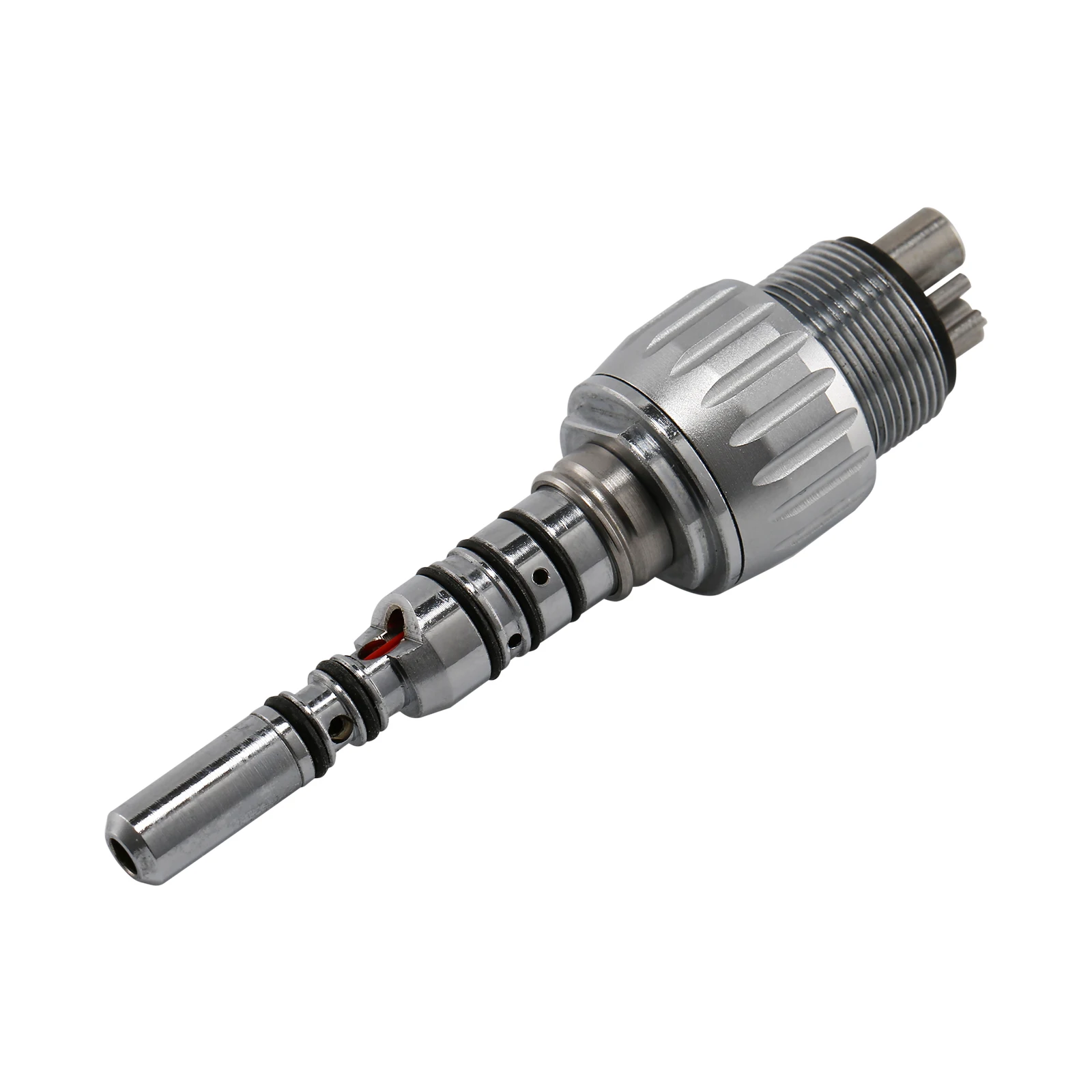 Turbina de fibra óptica LED para odontología, pieza de mano con botón pulsador y acoplador rápido de 6 orificios, ajuste giratorio de 360 °, estilo KaVo