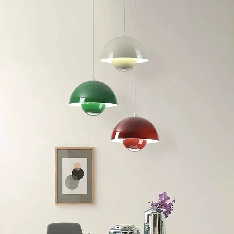 Candelabro creativo de 23cm para dormitorio, estudio, restaurante, luces colgantes, Lámpara decorativa multicolor opcional, iluminación interior moderna con brotes
