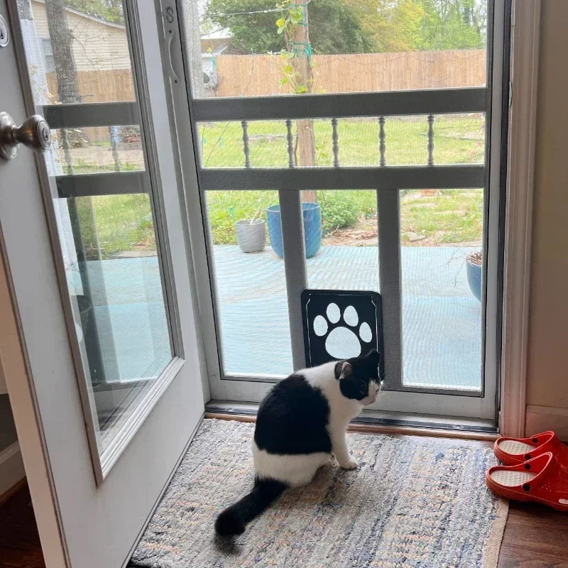 Puerta para mascotas, nueva pantalla magnética bloqueable segura para exteriores, perros, gatos, ventana, puerta, casa, ingresa libremente, bonito jardín a la moda, fácil instalación
