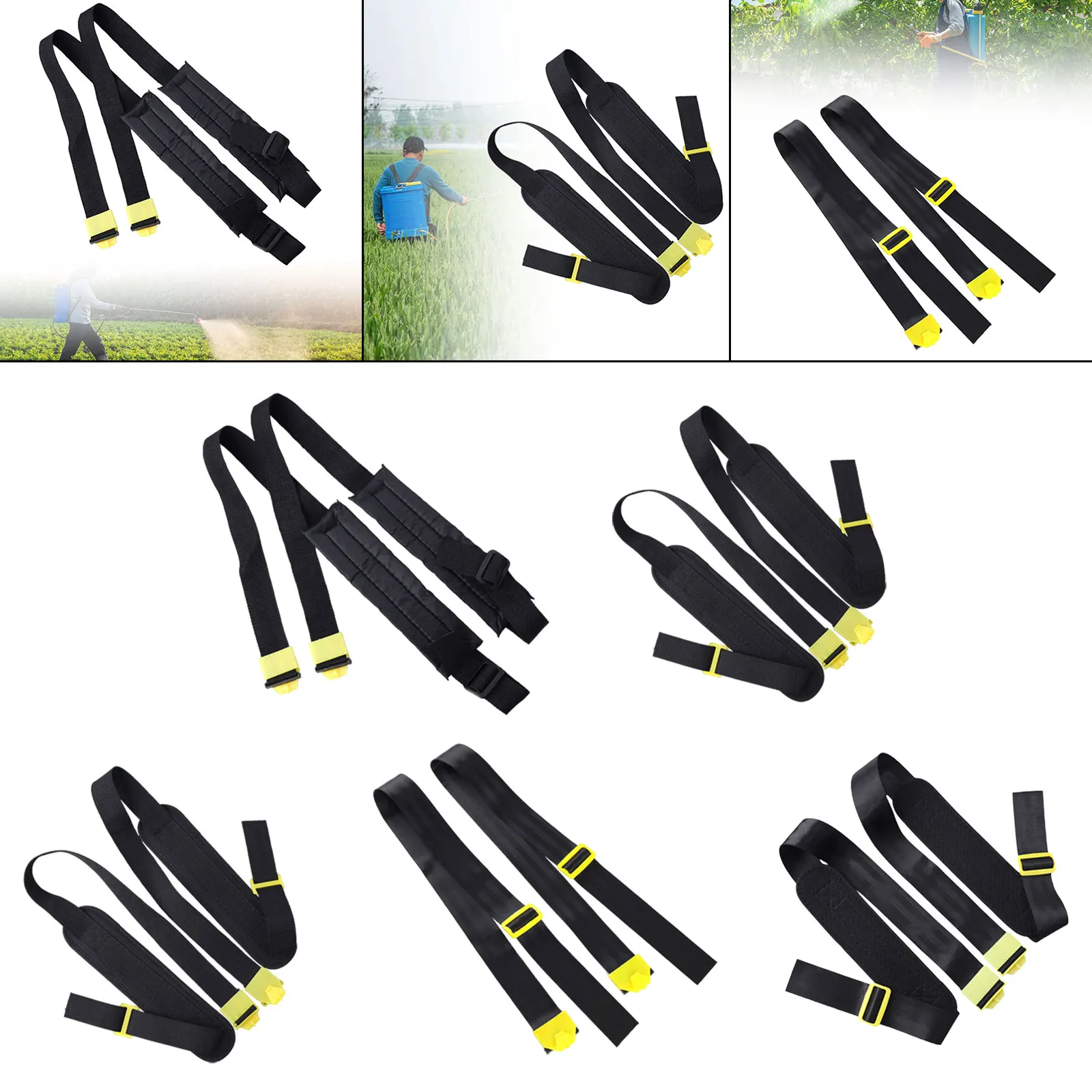 Correas de repuesto para pulverizador de mochila, correas de nailon para pulverizador Manual de hombro, correas ajustables, accesorios para pulverizador de jardín, 2 piezas