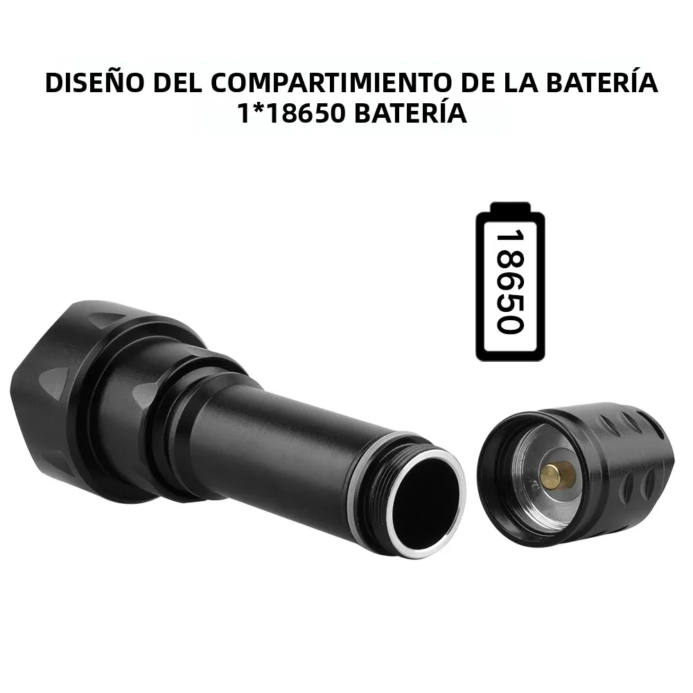 BORUiT T20 infrarrojo IR 850nm visión nocturna LED linterna táctica Zoom IPX6 antorcha impermeable uso 18650 batería linterna de caza