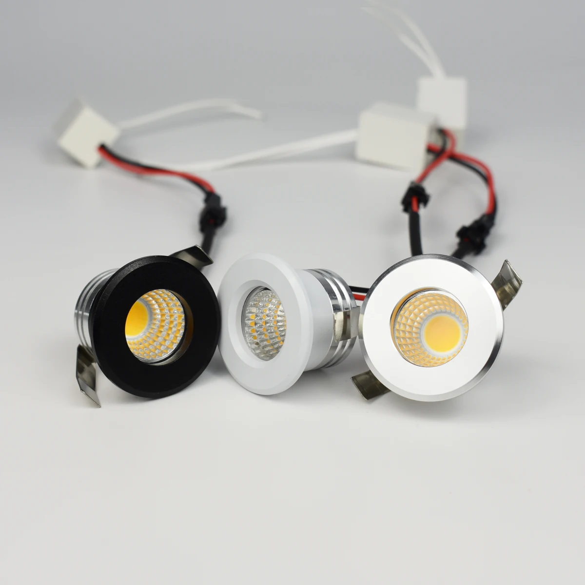 Focos LED Mini COB de 3W 110V 220V Negro Plata Blanco