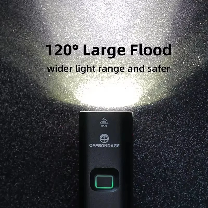 OFFBONDAGE Luz Delantera para Bicicleta de 4500mAh y 1000LM, Lámpara de Bicicleta de Aleación de Aluminio para MTB y Bicicleta de Carretera, Recargable Tipo-C, 5 Modos, Luz Nocturna para Ciclismo, Linterna Frontal Ligera, Accesorios para Bicicleta de Montaña