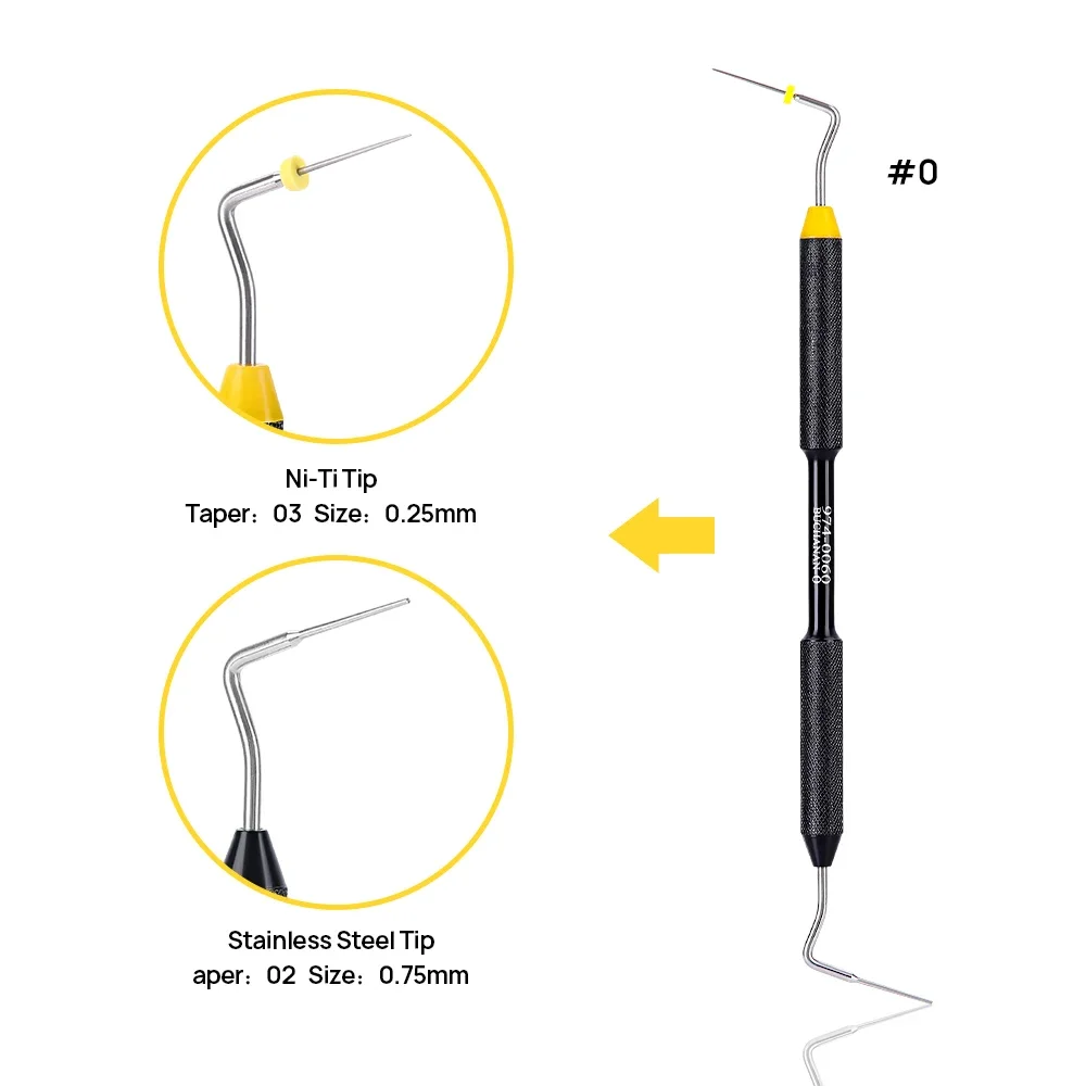 JUMTOP Dental Endo Buchanan tapón de mano relleno de conducto radicular NITI punta de acero inoxidable relleno instrumentos de odontología endodoncia