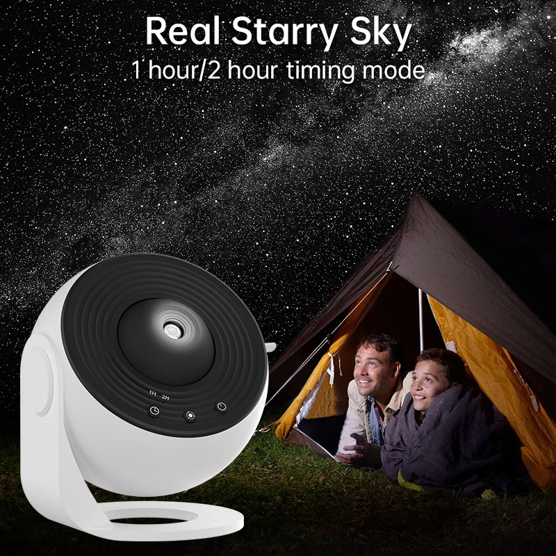 Proyector de galaxia de luz nocturna Proyector de cielo estrellado 360 °   Lámpara planetaria giratoria para dormitorio de niños, regalo del Día de San Valentín, decoración de boda