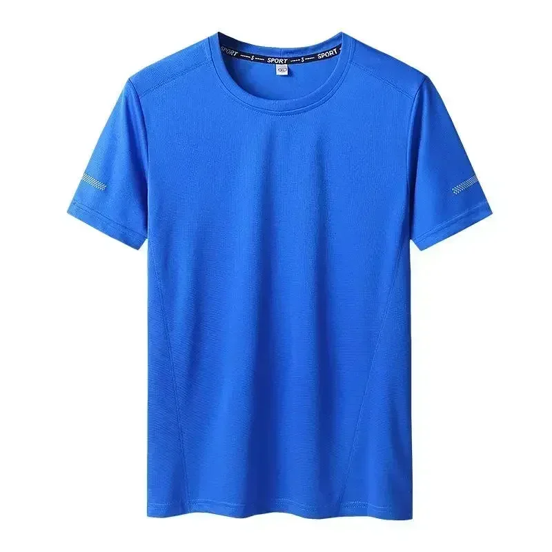 Camiseta deportiva de verano para hombre, camisetas de secado rápido de talla grande 6XL/7XL, camiseta de manga corta con cuello redondo de gran tamaño para Fitness y correr, 3 uds.