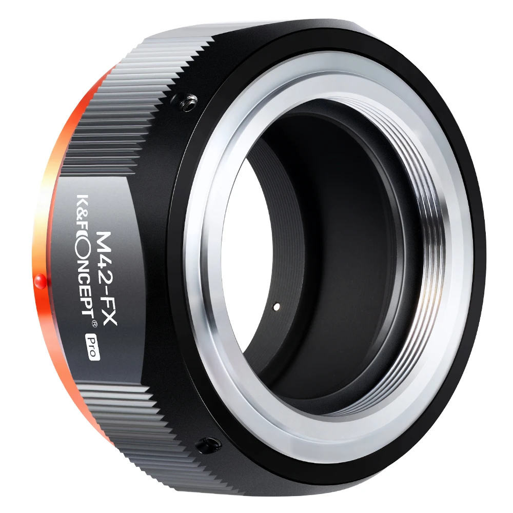 Adaptador de Montura de Lente K&F CONCEPT M42-Fuji X PRO para Lentes M42 con Rosca para Cámaras sin Espejo con Montura FX con Diseño de Barniz Mate