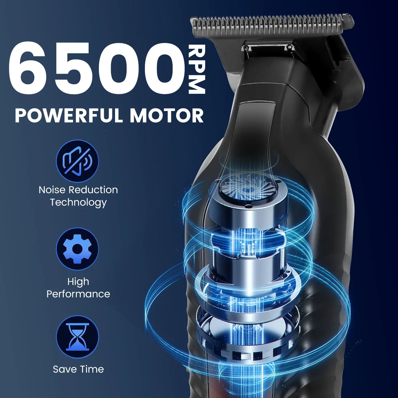 Cortadora de Cabello Hatteker con Pantalla LCD Digital, Recargable, para Corte de Precisión, Profesional, para Salón de Belleza y Uso Doméstico