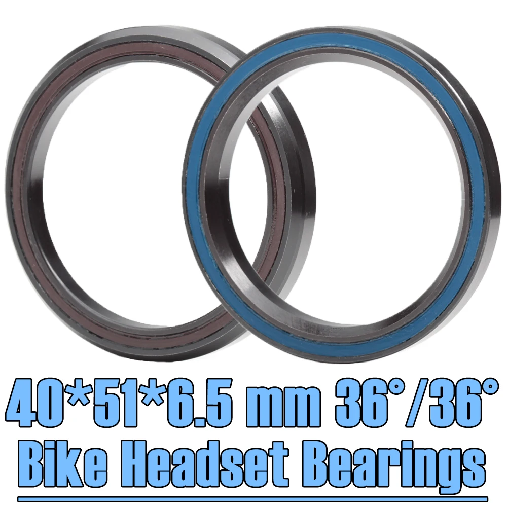 ACB51H6.5 rodamientos de auriculares de bicicleta 40*51*6,5mm 36/36 grados (2 uds) ACB Road MTB rodamiento de bicicleta de contacto Angular ACB51