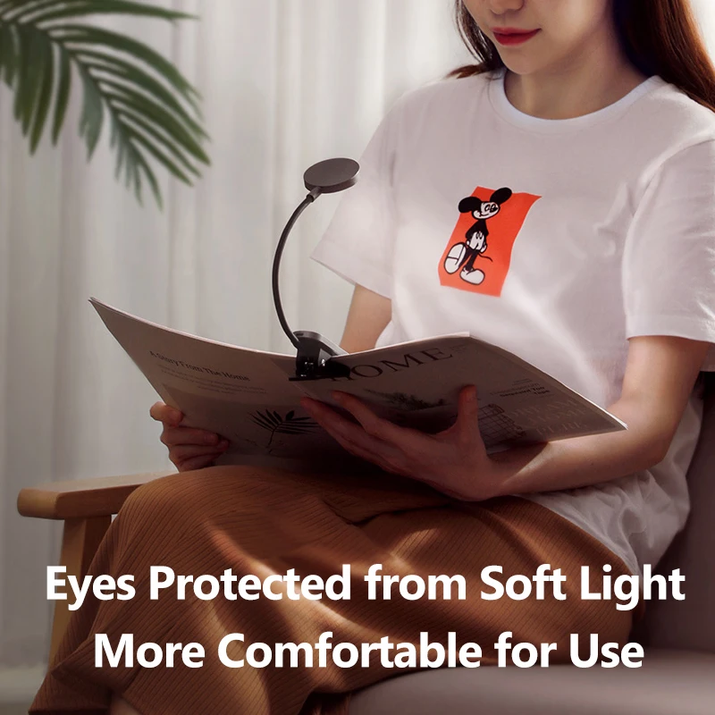 Baseus-Lámpara de mesa con Clip LED, lámpara de escritorio inalámbrica regulable continua, luz de lectura recargable por USB táctil, luz LED nocturna para ordenador portátil