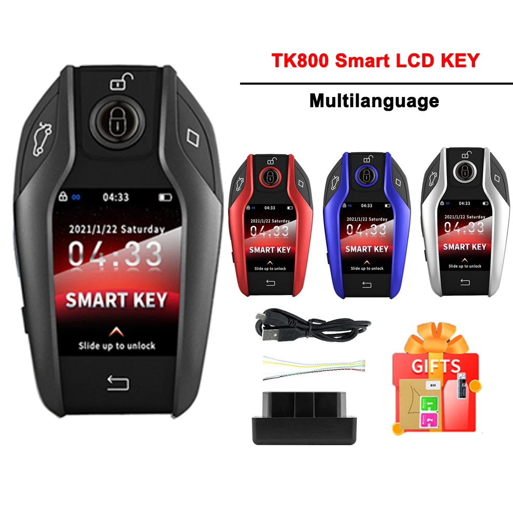 YIQIXIN OBD Universal modificado LCD TK800 llave inteligente para mercedes-benz BMW Buick Audi Cadillac Lexus Land Rover Kia Toyota remoto
