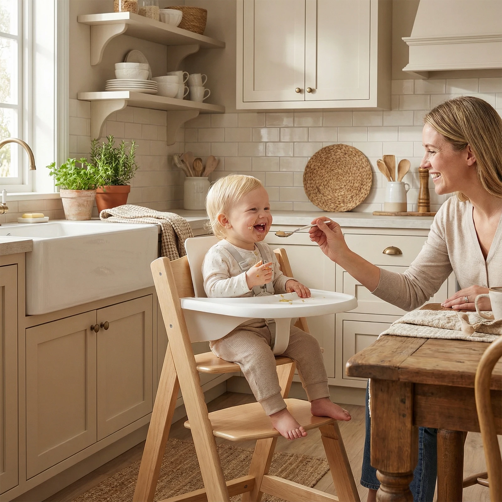 Bandeja para silla de bebé para trona Stokke Tripp Trapp, se usa como plato para refrigerios o bandeja para juguetes, estante de almacenamiento con adsorción al vacío, color blanco
