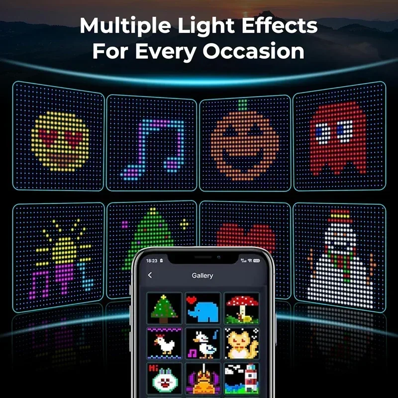 Luces LED Inteligentes para Cortinas, 1/2 Piezas, Luces de Hadas LED, Control por Aplicación, Sincronización con Música, Patrón Personalizable, Impermeables, para Decoración de Fiestas en Interiores y Exteriores