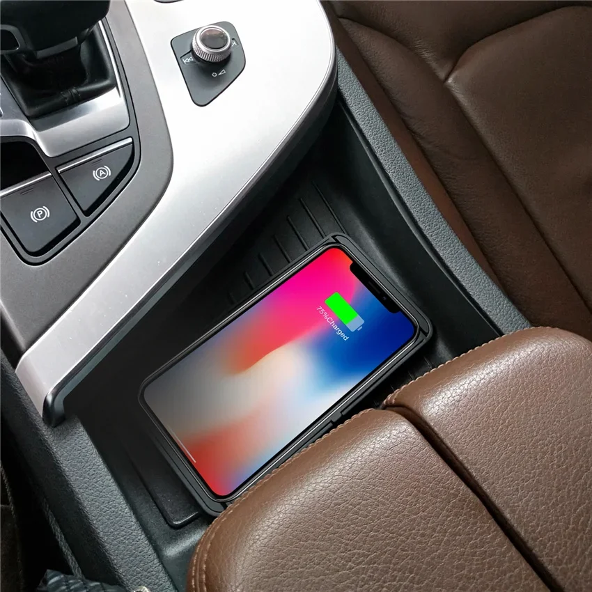 Cargador Inalámbrico para Auto, Base de Silicona para iPhone 17 16 14 13 12 Xiaomi Samsung Huawei, Carga Rápida Inalámbrica para Teléfono Móvil