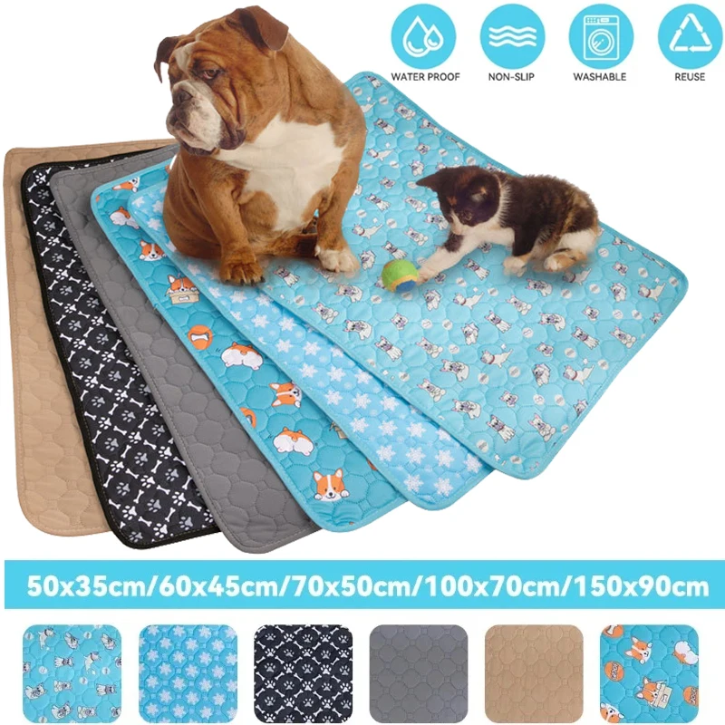 Manta Reutilizable para Orina de Perro, Pañal Absorbente Lavable, Almohadilla de Entrenamiento para Cachorros, Tapete para Orina de Mascotas, Cubierta para Asiento de Coche, Suministros para Mascotas