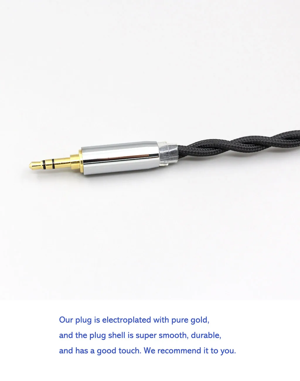 Cable de nailon 99% plateado con paladio, grafeno y oro para Denon AH-D7200 AH-D5200 AH-D9200 AH-D600 AH-D7100 LN008293