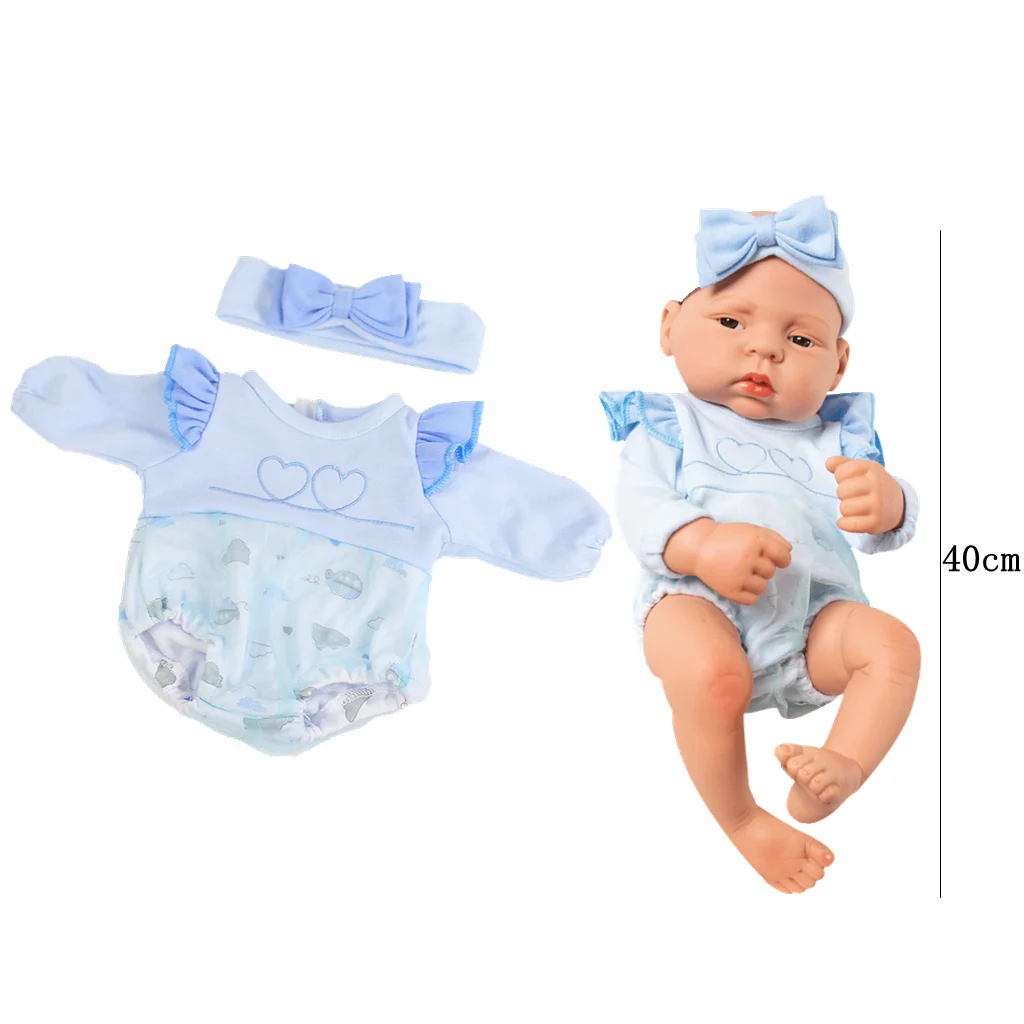 Vestido chaleco muñecas traje ropa para muñeca bebé de 16 pulgadas 40cm jerséis lindos peleles ropa para muñecas accesorios para muñecas juguetes para niños