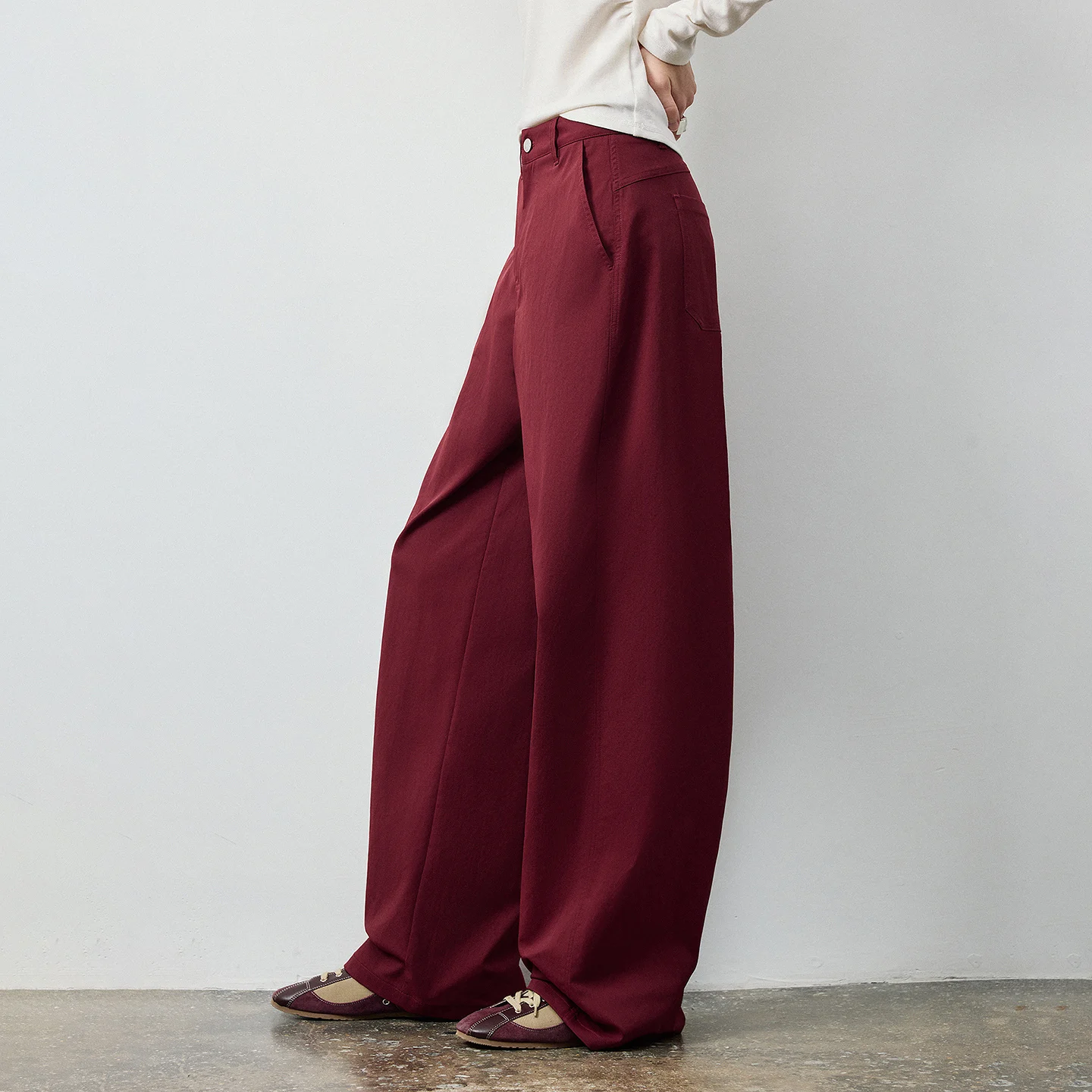 Pantalones Largos Curvos de Tacto Suave para Mujer TOYOUTH, Novedad Otoño 2026, Cintura Alta con Detalle de Costura, Efecto Adelgazante, Ideales para Figuras Tipo Pera