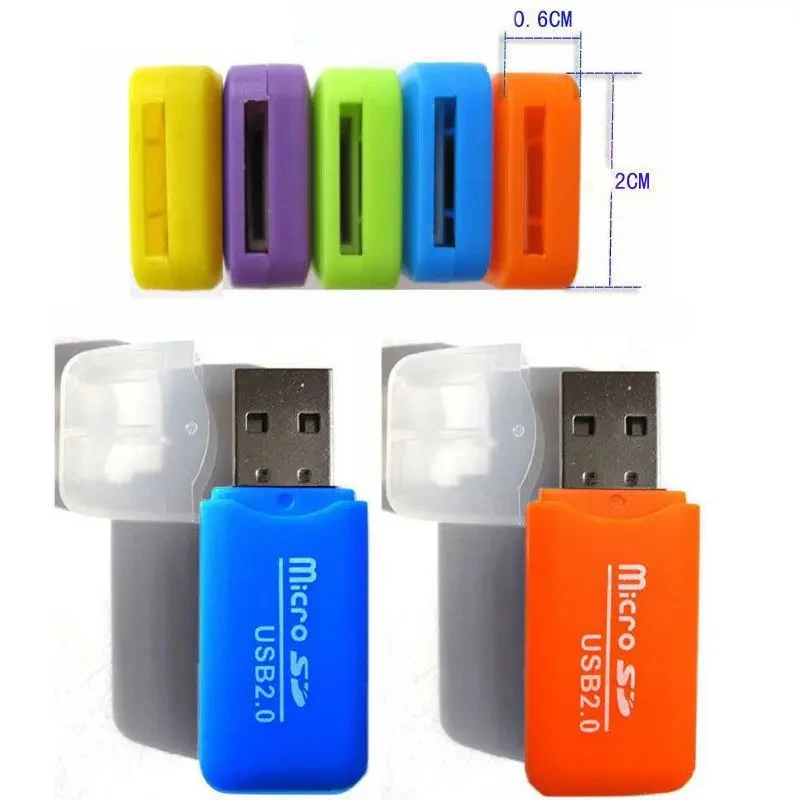 Lector de tarjetas NNBILI USB micro-sd/TF USB 2,0 Mini lector de tarjetas de memoria para teléfono móvil adaptador USB de alta velocidad para ordenador portátil
