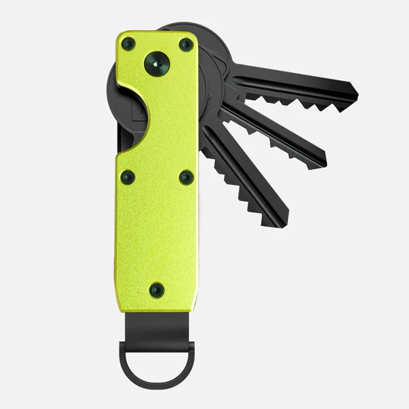 Organizador de llaves, soporte compacto, llavero de Metal, estuche para llaves minimalista, protege 2-6 llaves