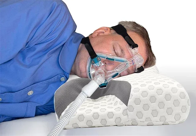Almohada funcional CPAP de contorno inodoro para uso médico/patiento/hospital con almohada de espuma viscoelástica