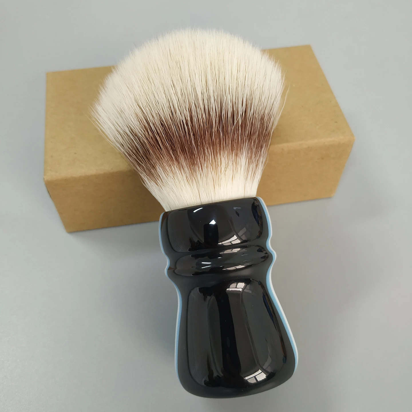 Dscosmetic Nuevo pincel de afeitar de pelo sintético suave FL para hombre, para afeitado en húmedo con mango F1