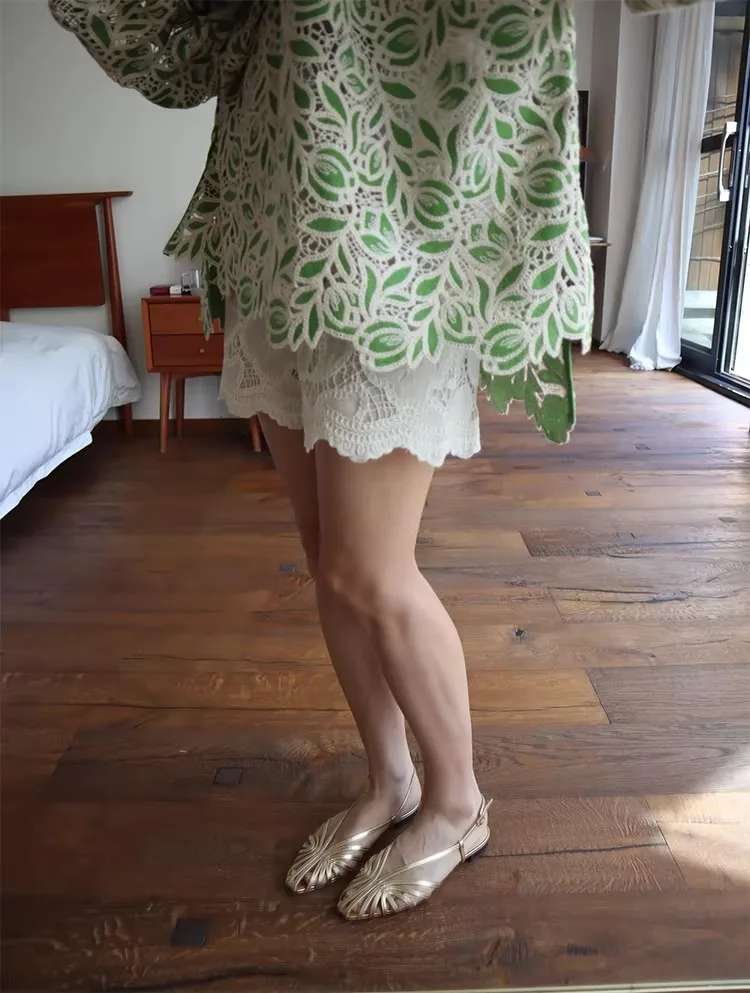 Sandalias Planas de Banda Estrecha ZAROY para Mujer, Talla Grande, Marca de Diseñador, Zapatos de Banquete y Boda, Sandalias Gladiador de Playa Huecas de Verano