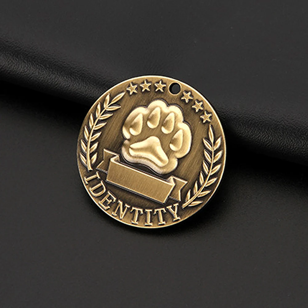 Etiquetas de identificación personalizadas para perros, placas de identificación para perros con grabado gratuito, collar personalizado para perros, etiqueta con nombre para gatos y perros, placa de identificación antipérdida para mascotas.