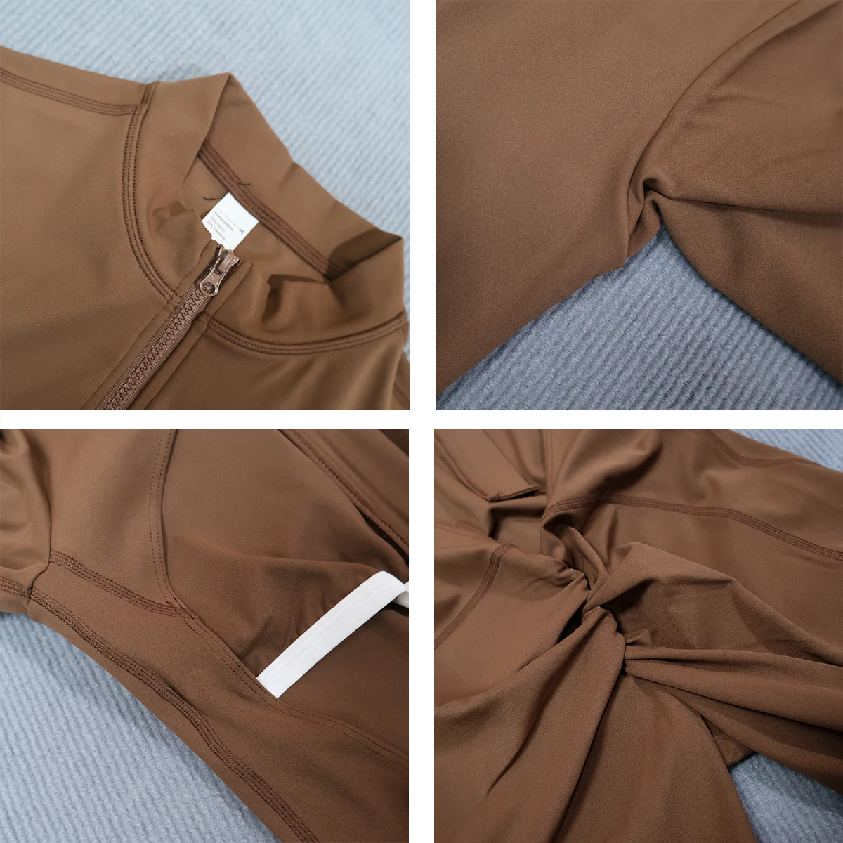 Mono deportivo de verano para mujer con diseño de media cremallera y espalda en V, transpirable, para actividades al aire libre, fitness y levantamiento de glúteos